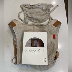 Sakura Bloom leather linen onbuhimo